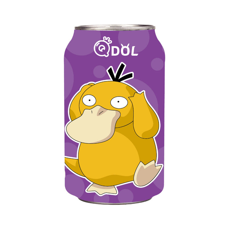 Qdol Pokemon Sparkling Water Soda Water 330ml Soft Drinks， 24 Bottles/Case