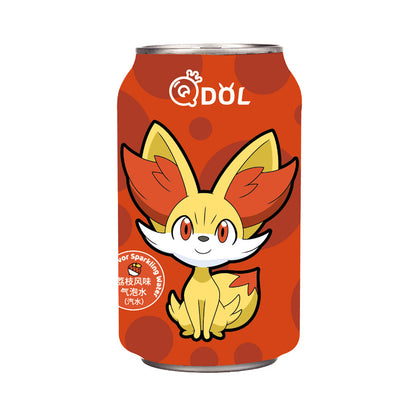 Qdol Pokemon Sparkling Water Soda Water 330ml Soft Drinks， 24 Bottles/Case