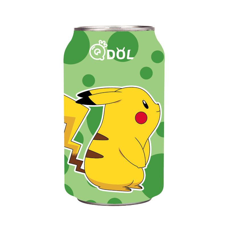 Qdol Pokemon Sparkling Water Soda Water 330ml Soft Drinks， 24 Bottles/Case