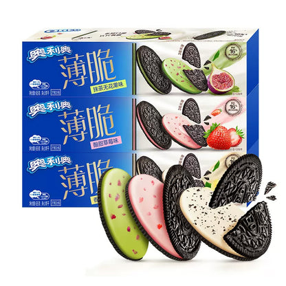 New Oreo Crispy Sandwich Biscuits Strawberry Matcha Vanilla (China) 95g*24/Case