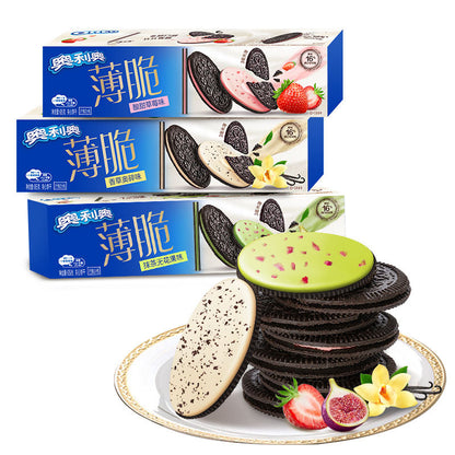 New Oreo Crispy Sandwich Biscuits Strawberry Matcha Vanilla (China) 95g*24/Case