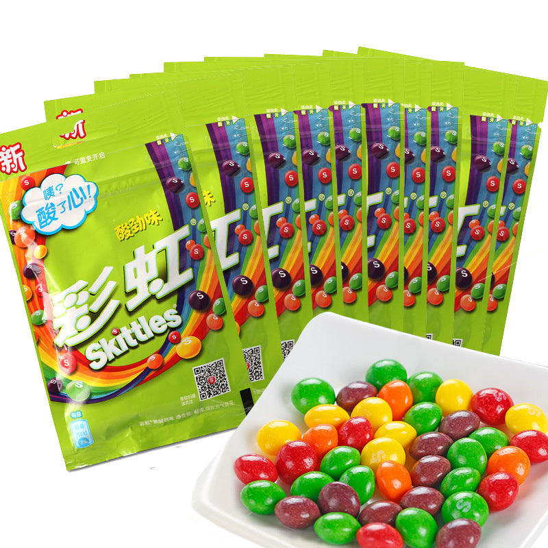 Skittles Candy Bag Fruity Yourt Berry Fruit Sour Flavor (China)  40g*20*6/per case